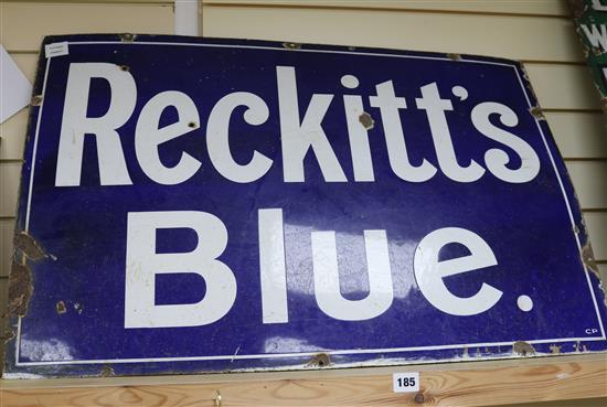 A Reckitts Blue enamel sign